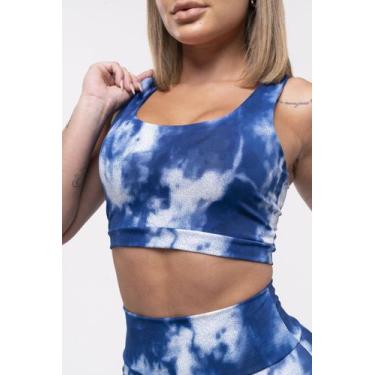 Imagem de Top Feminino Academia Fitness - Força do Sol, M, Azul
