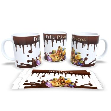 Imagem de Canecas de Porcelana Personalizada Páscoa Presentes Criativos e Cheios de Carinho