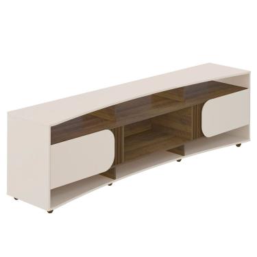 Imagem de Rack Bancada Para Tv 86 Pol 220 cm 4501 Off White Pinho ARLY