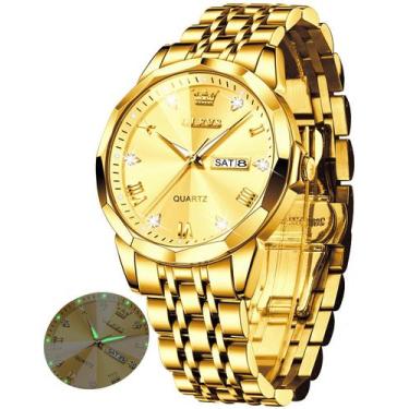 Imagem de Relógio OLEVS Big Face Unissex - Design de Diamante e Aço