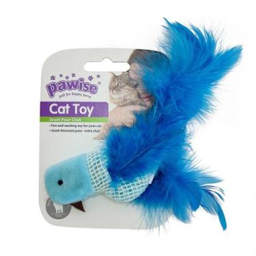Imagem de Brinquedo Gato Catnip 100 Natural  Pássaro Azul Pawise  Estimula e Rel