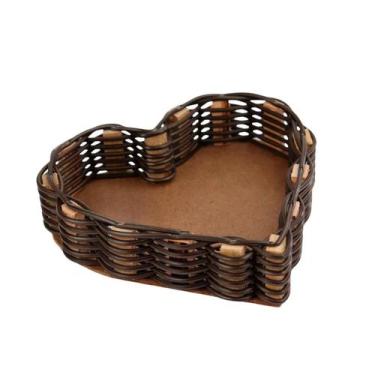 Imagem de Cesta De Madeira Formato De Coração P Caixa Presente - ROMUALDO