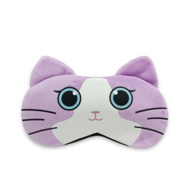 Imagem de Máscara Para Dormir Gato Roxo Gel Térmico Reduz Olheiras - Flash
