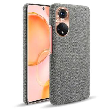 Imagem de Capa para Honor 50,Capa desenhada em lona,Case Protetora Ultrafina com Empunhadura Macia,Design em Tecido Antichoque e Antiarranhões-Gray