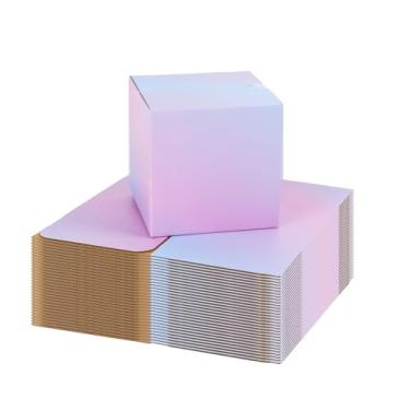 Imagem de OUGEBOX Caixas Pequenas Para Remessa 6X6X6, Pacote Com 30 Coloridas De Papelão Ondulado Embalagem Empresas