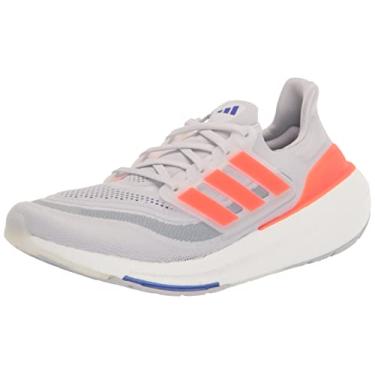 Imagem de adidas Tênis masculino Ultraboost 23, Cinza (Dash Grey), vermelho solar/azul lúcido, 18
