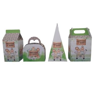 Imagem de Kit Festa Safari 32 Caixinhas Surpresa Personalizadas Lembrancinhas Aniversário