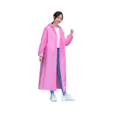 Imagem de Poncho De Chuva Transparente À Prova De Vento EVA Feminino Bicicleta M