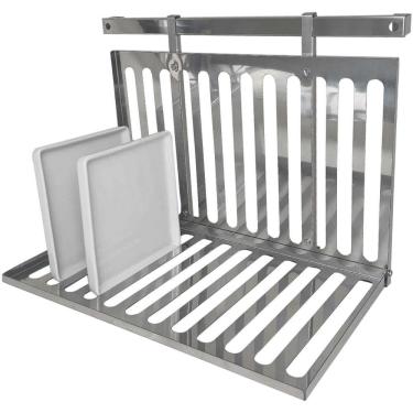 Imagem de Escorredor de Louças Inox Suspenso Dobrável com Barra Cozinha 40cm Domama Haus