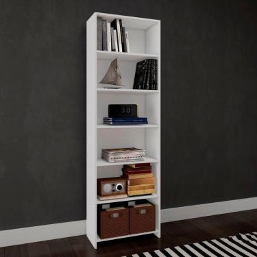 Imagem de Estante Livreiro 5 Prateleiras Lv200 Djd Móveis Branco