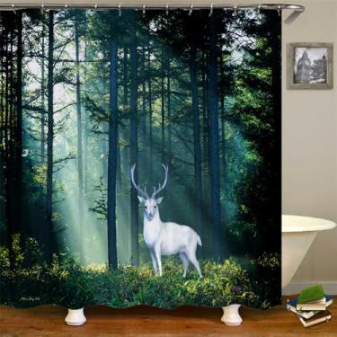 Imagem de Cortinas de chuveiro de leão de cavalo impressão zebra elefante cortinas de banheiro à prova d'água poliéster pano decoração 180 * 240 cm cortina, DM6277, W90xH180 cm