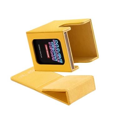 Imagem de Mage Tech Commander Deck Box Lite – Exibição de cartão com suporte de cartão de pressão e capa removível, serve para mais de 100 cartas de manga única, ideal para MTG, PTCG, OPCG, SWU e mais (amarelo)