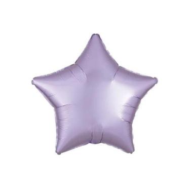 Imagem de Balão de Festa Metalizado 20" 50cm - Estrela Cromado Lilás Pastel - 01