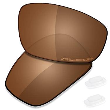 Imagem de SAUCER Lentes de reposição premium e protetores de nariz compatíveis com óculos de sol Costa Del Mar Shipmaster High Defense - marrom âmbar polarizado