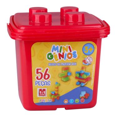 Imagem de Blocos De Montar Box com 56 Peças Play&Fun