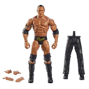 Imagem de Mattel WWE The Rock WrestleMania Elite Collection Action Figure with Accessory & "Mean" Gene Okerlund Build-A-Figure Parts, 6-inch