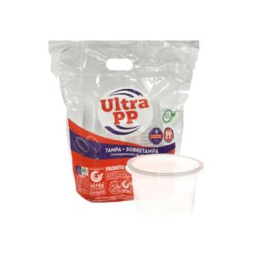 Imagem de Pote Com Tampa 500ml Transparente PP com 25 Unidades Ultra - ULTRA DES