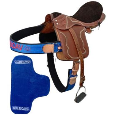 Imagem de Sela de cavalo Passeio Selote Peitoral Selim peitoral Cia manta marrom
