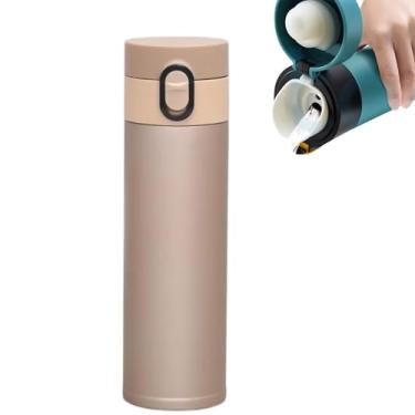 Imagem de Garrafa Térmica Inox 400ml Barganha Mix – Mantém Quente 6h / Gelada 12h, Tampa Antivazamento, Parede Dupla a Vácuo, BPA Free, Portátil para Carro, Academia (Dourado)