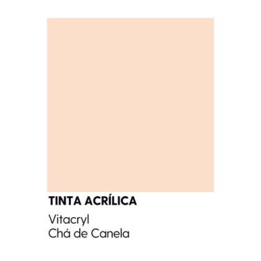 Imagem de Tinta Emborrachada Acetinada Laranjas - Vitacryl, Chá de Canela, 3,6 l