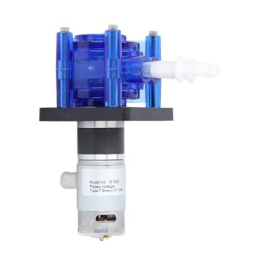 Imagem de Bomba peristáltica Alto fluxo de 1200 ml min líquido auto -priming Circulando bomba CC para máquina de enchimento de bebi de xarope com rolo de aço inoxidável e ventilador de (DC12V)