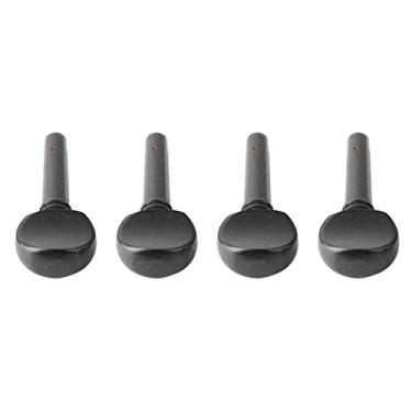 Imagem de Violino Tuning Pegs premium madeira violino Pegs substituição conjunto de 4 suave durável afinação Pegs para violino jogadores e músicos cor preta madeira sólida Material (M00590)