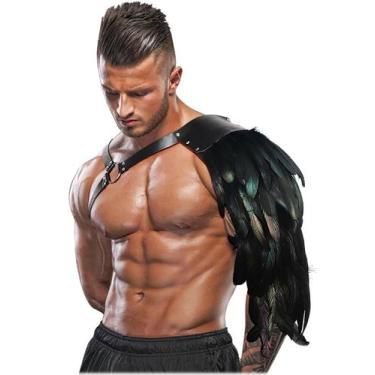 Imagem de Traje de arnês de penas L'VOW Gothic para homens de Halloween