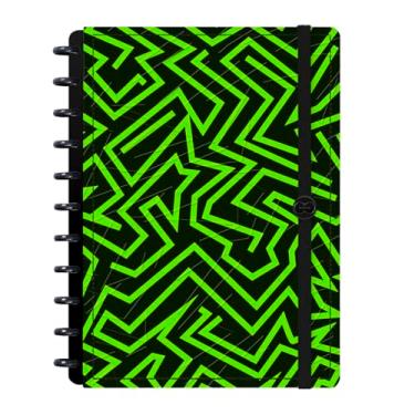 Imagem de Caderno De Disco Inteligente Iscool Urban Flow Traço Urbano Fluor Verde G