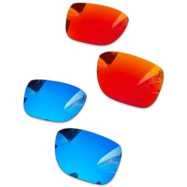 Imagem de Combine8 Lentes de reposição para óculos de sol Oakley Catalyst OO9272, Vermelho fogo + azul gelo, 60 Millimeters