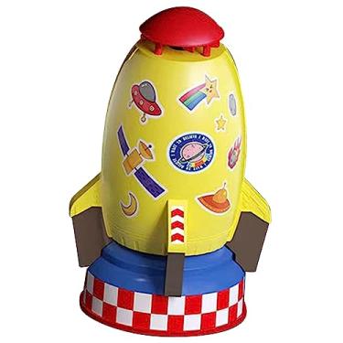 Imagem de Domary Lançador de Aspersão Kids Sprinkler Cartoon Style Rocketing Water Toy Premium Safe Material Melhoria da Coordenação Dos Olhos da Mão Interação Pai Criança para Jardim (Amarelo)
