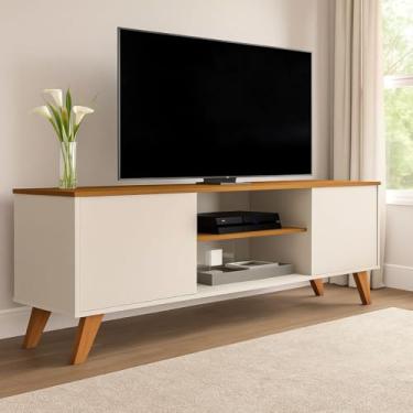 Imagem de Rack Para Sala Estante Bancada Para Tv Até 58 Polegadas Helena OffWhite