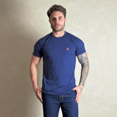 Imagem de Camiseta Masculina Country Azul Manga Curta Paint Horse, XG