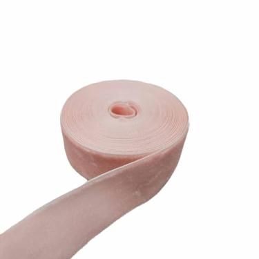 Imagem de FAYADA Fita de veludo rosa 2,5 cm para decoração de guirlanda de Natal, ornamentos artesanais, embrulho de presente e fabricação de laços (rosa, 2,5 a 5 jardas)