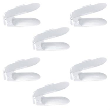 Imagem de Kit 6 Organizadores Sapatos Reforçado Regulagem Transparente