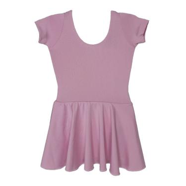 Imagem de Collant Ballet Vya Fit Meia Manga com Saia Infantil