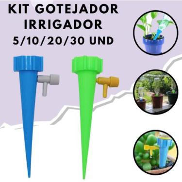 Imagem de Kit Com 5/10/20/30 Gotejador Irrigador Acoplável Em Garrafa Pet Jardim