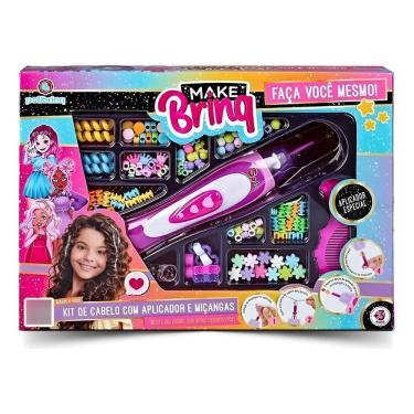 Imagem de Kit Aplicador De Miçangas E Penteados E Maleta De Maquiagem