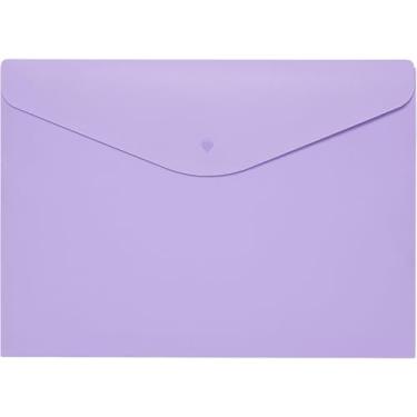 Imagem de Kit de Pastas Envelope, Polibras, A4, Lilás Pastel, Pacote com 5