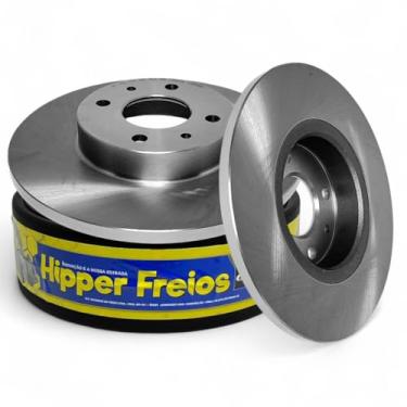 Imagem de Par de Discos de Freio Dianteiro Sólido HF 31B Hipper Freios Compatível com Uno Mobi Palio Argo – 257mm 4 Furos 59mm Furo Central