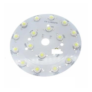 Imagem de 10 peças 1W-36W placa de base de alumínio redonda instalação dissipador de calor 1W diodos LED de alta potência espectro completo branco quente vermelho verde azul (18W 100 mm, vermelho escuro 660 nm)