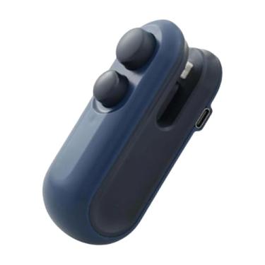 Imagem de WeiLaiKeQi Mini máquina seladora e seladora de sacos doméstica pequena com cortador, térmica para lanches, salgadinhos frescos e domésticos, Azul, 200 Mah