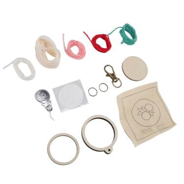 Imagem de Phefop Kit de Chaveiro Bordado, Madeira Compensada Leve, Amigável para Iniciantes, Ferramenta Personalizada Feita à Mão para Amantes de Artesanato e Crianças