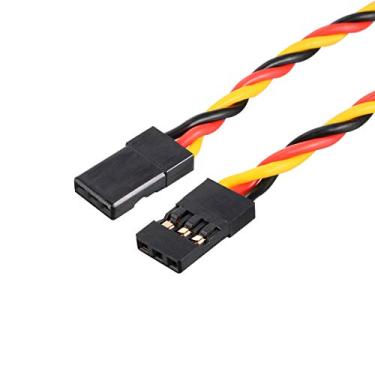 Imagem de 5 conectores de cabo de extensão servo torcido de 3 pinos macho para macho de 18,5 cm, fio de 60 núcleos 22AWG para servo RC Futaba JR