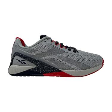 Imagem de Reebok Nano X1 Cross Trainer Masculino, Cinza Puro 3/Vector Azul Marinho/Vetor Vermelho, 10