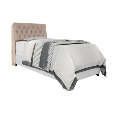 Imagem de Cabeceira Box Solteiro Isis Amarula Com Capitonê Bege