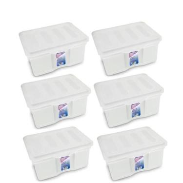 Imagem de Kit 6 Caixas Organizadoras Multiuso C/ Tampa 5L Transparente - Arqplas