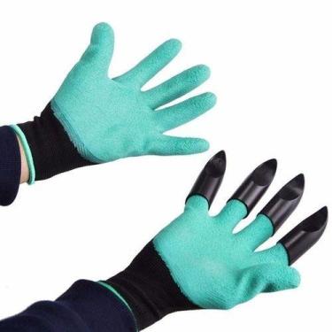 Imagem de Luva de Jardinagem Com Garras Protege Cava Planta Garden Genie Gloves 