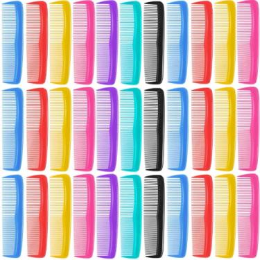 Imagem de 50 peças de pentes de cabelo a granel, embrulhados individualmente, conjunto de pente de cabelo preto de bolso para mulheres/homens, viagens, hotel, Airbnb, caixas de sapatos infantis de Natal, sem