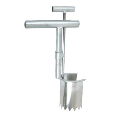 Imagem de Ferramenta de plantador de lâmpadas, dispositivo de furos de escavação de plantas de aço inoxidável - Ferramenta de transplantador de jardim resistente para cobertura do solo, vegetais, mola