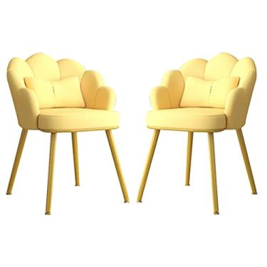 Imagem de Cadeiras de jantar Chai cadeiras de sala de jantar cadeiras de couro cozinha jantar conjunto de 2, quarto moderno quarto casamento sala varanda sofá cadeira penteadeira mesa de maquiagem cadeira com